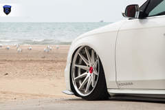 White Audi A4 - Wheel Fitment