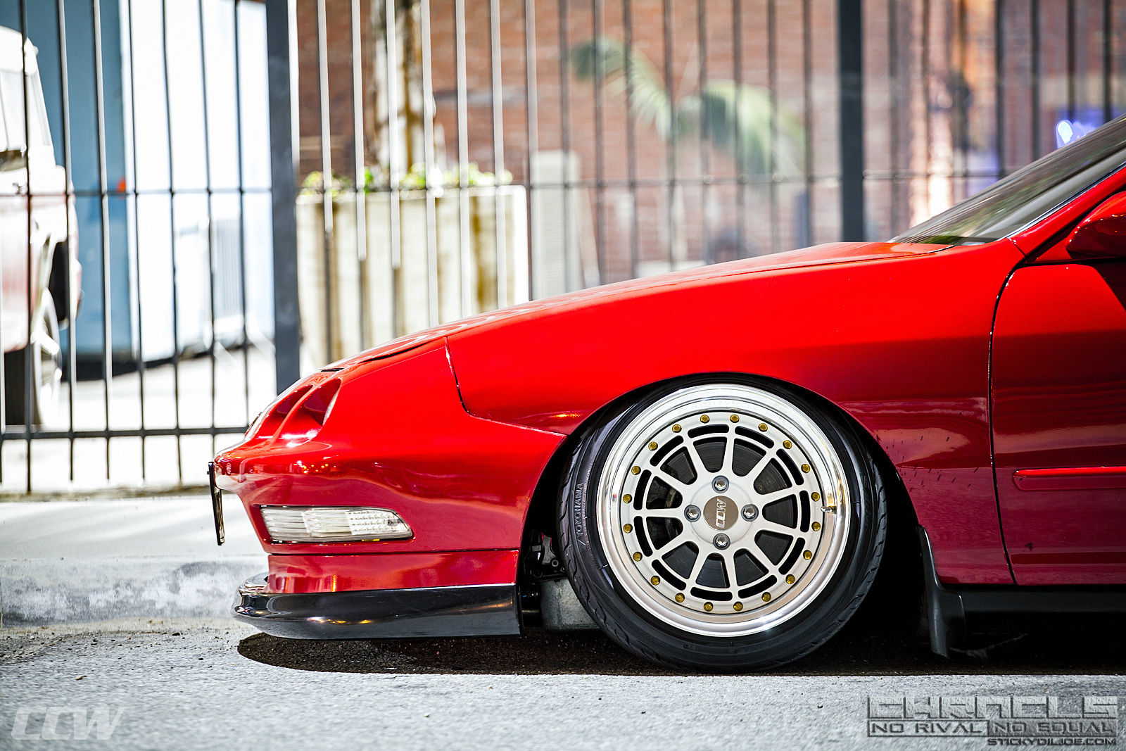 Acura Integra | Red Acura Integra - CCW D11L 3 Piece Forged Wheels