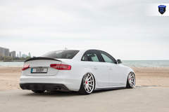 White Audi A4 - Wheel Fitment Shot
