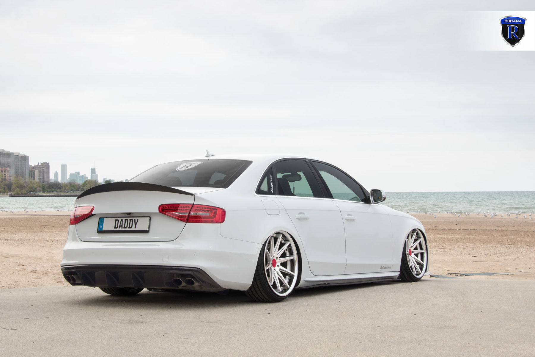 2016 Audi A4 | White Audi A4 - Wheel Fitment Shot