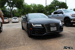 Audi A7 fully wrapped in XPEL STEALTH matte-finish paint protection film