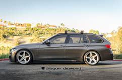 2016 BMW 328d M Sports Wagon Fitted With 20 Inch BD-21's in Silver w/ Chrome SS Lip