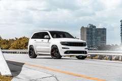 White Jeep SRT8 on Velgen Wheels Classic5 Satin Black 22x10.5 All Around