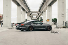 Bagged S550 on Satin Bronze Velgen Wheels 