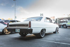 Gerald Goad's 1400HP 1966 Chevy Nova at the 2018 SEMA Show on Forgeline RB3C Wheels