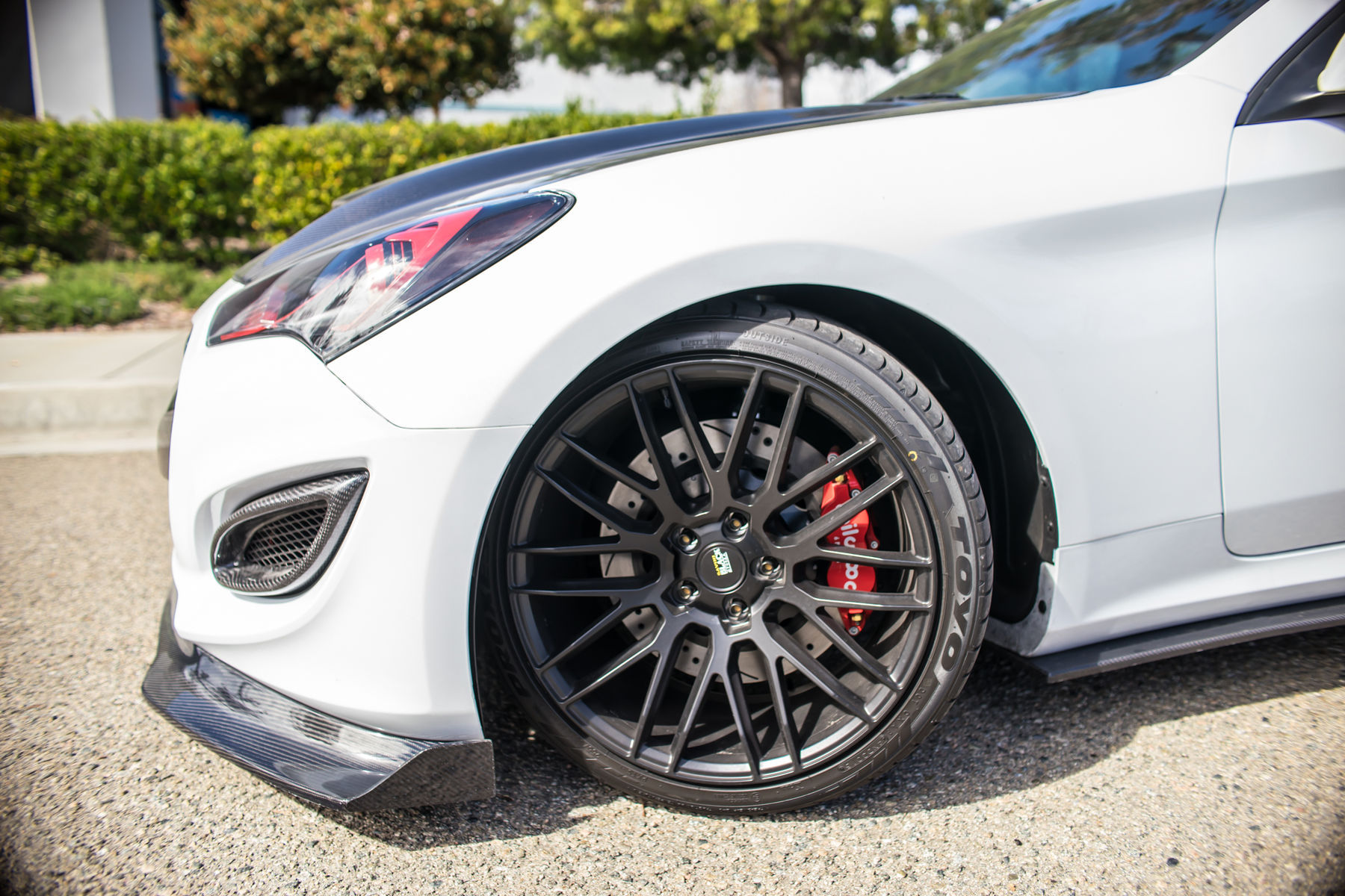 2015 Hyundai Genesis Coupe | RK Sport Ram Air Hood and Front Splitter 