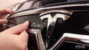 2013 Tesla Model S gets paint protection film clear bra