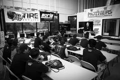 The DRAGG Team in class with the students