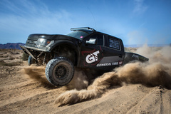 Plowing through the sand!