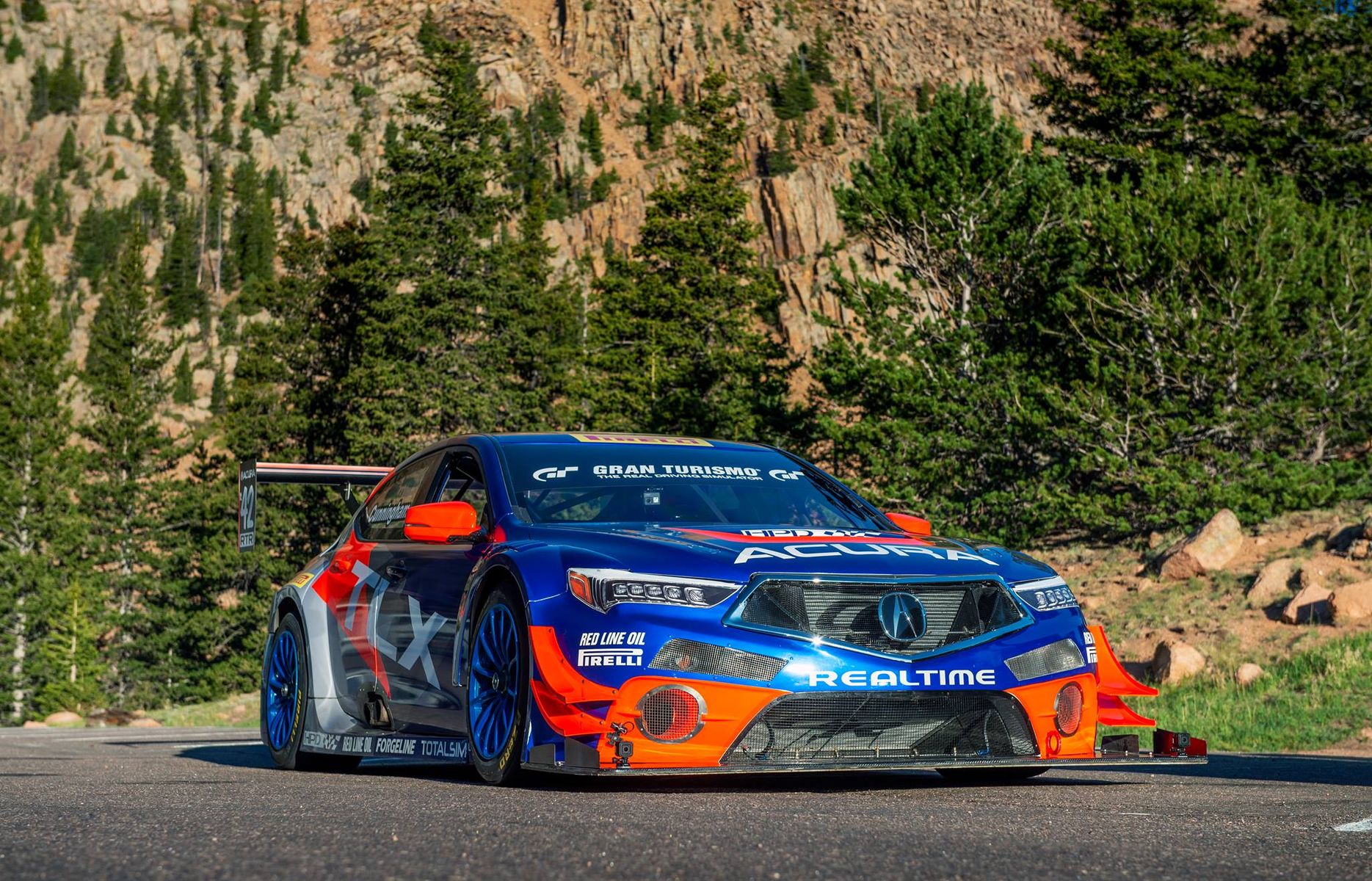 2018 Acura TLX | RealTime Racing's Acura TLX-GT to Tackle Pikes Peak on Forgeline One Piece Forged Monoblock GTD1 Wheels
