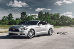 2015 Ingot Silver Mustang GT on Velgen Wheels VMB6