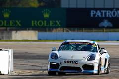 CJ Wilson Racing's #35 GS Class Porsche Cayman Clubsport on Forgeline One PIece Forged Monoblock GS1R Wheels