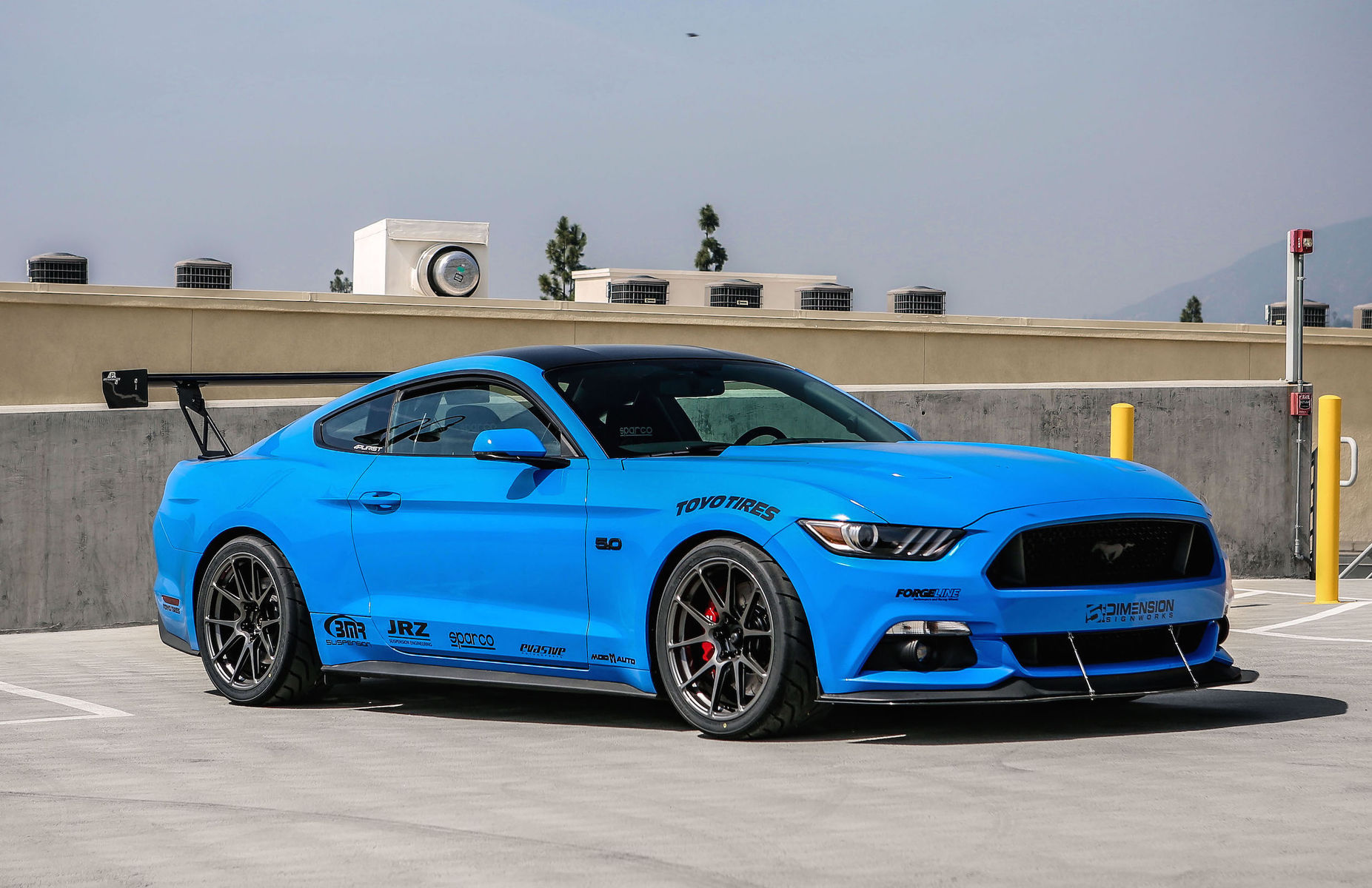 2015 Ford Mustang | Michael Chen's S550 Ford Mustang GT on Forgeline One Piece Forged Monoblock GA1R Open Lug Wheels
