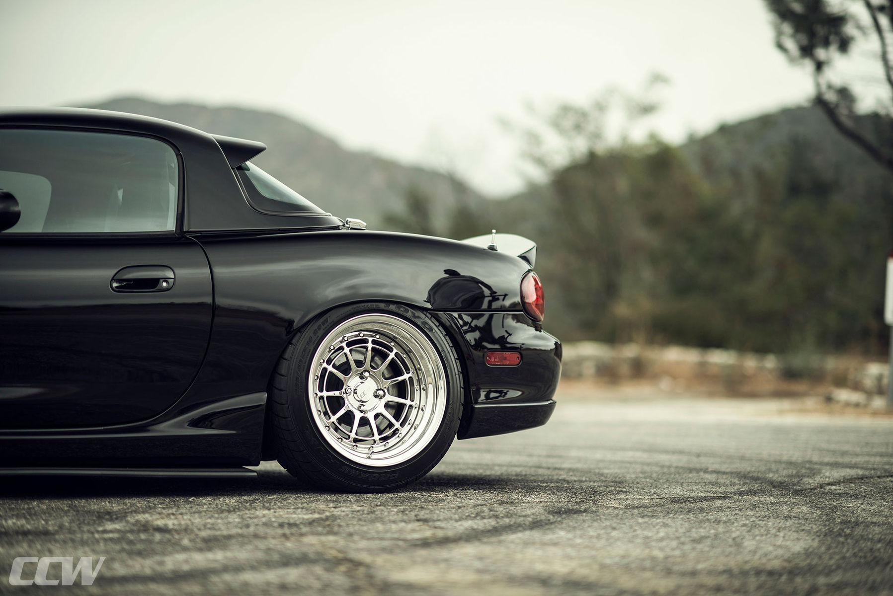 2000 Mazda MX-5 Miata | Black Mazda NB Miata MX-5 - Polished CCW D11L - 3 Piece Wheels