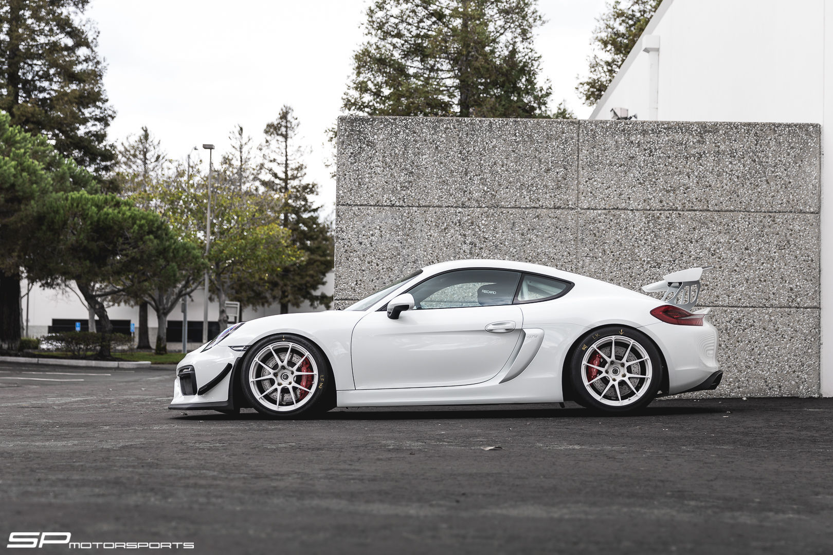 2017 Porsche Cayman | SP Motorsports Porsche Cayman GT4 Race Build on Forgeline One Piece Forged Monoblock GA1R Open Lug Wheels