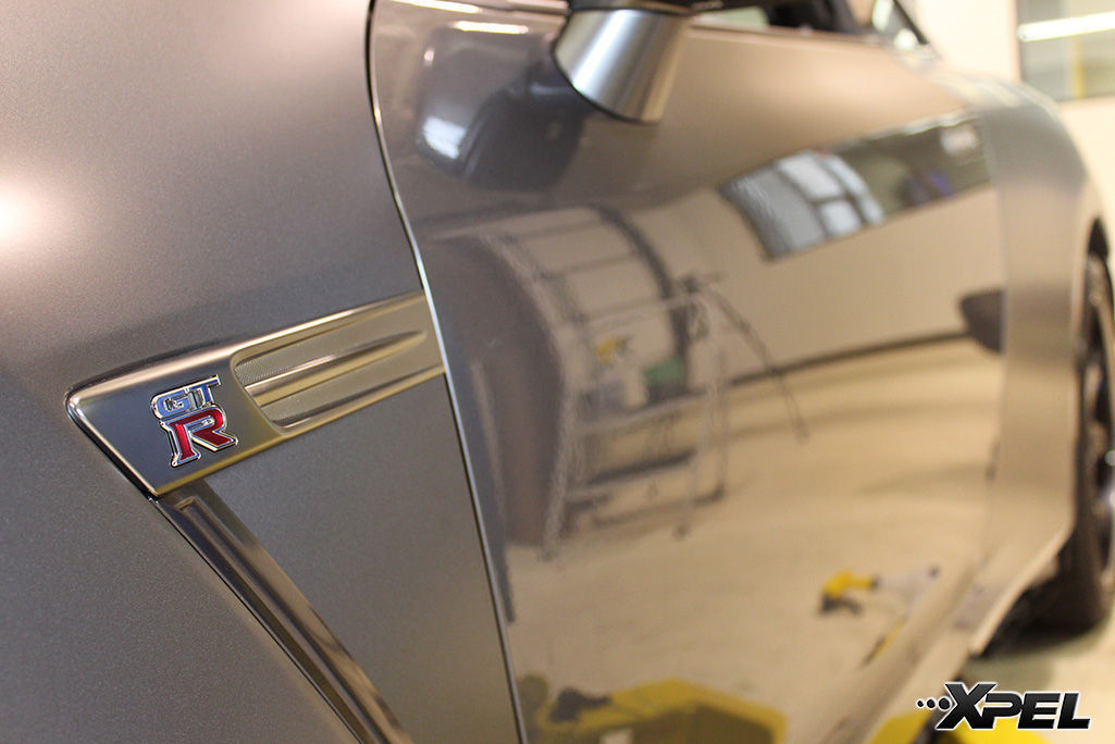  Nissan GT-R | XPEL STEALTH Satin-Finish clear bra installation