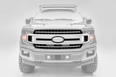 ZROADZ Z415711-KIT OEM LOWER GRILLE MOUNTING KIT BLACK 2018-2019 FORD F-150 XLT INCLUDES TWO 6 INCH SLIM SINGLE ROW LED LIGHT BA