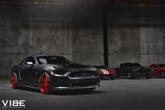 2016 Mustang GT on 20" Savini BM11 Brushed Red Wheels - In Good Company