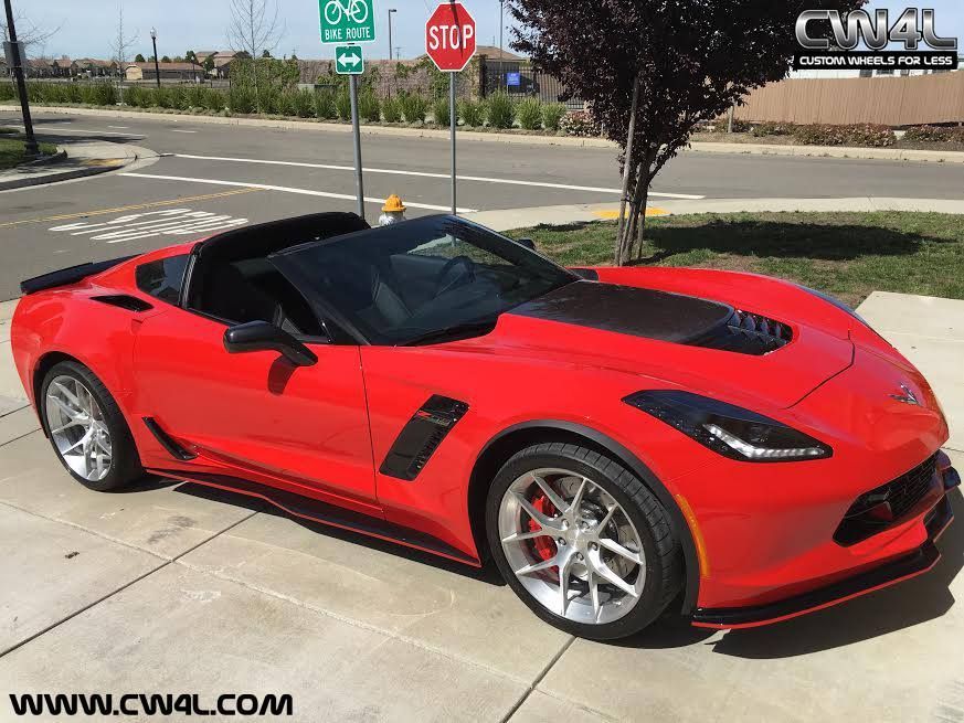2016 Chevrolet Corvette Z06 | Red Chevrolet C7 Corvette Z06 on Forgeline One Piece Forged Monoblock VX1 Wheels