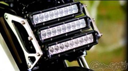 ComposiMo TriPleX Light Brackets featuring Rigid Industries SR2 Hyper Driving Lights