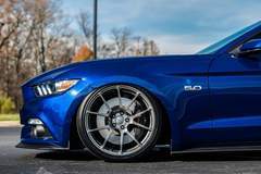 Derek Ninowski's Bagged 2015 S550 Ford Mustang GT on Forgeline One Piece Forged Monoblock GA1R Wheels