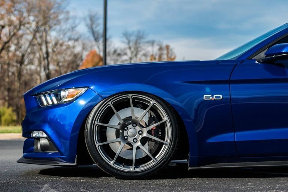 2015 Ford Mustang | Derek Ninowski's Bagged 2015 S550 Ford Mustang GT on Forgeline One Piece Forged Monoblock GA1R Wheels