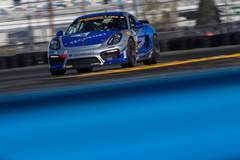 CJ Wilson Racing Porsche Cayman GT4 Clubsports Test at Roar Before the 24 on Forgeline One Piece Forged Monoblock GS1R Wheels