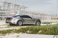 2015 Ingot Silver Mustang GT on Velgen Wheels VMB6