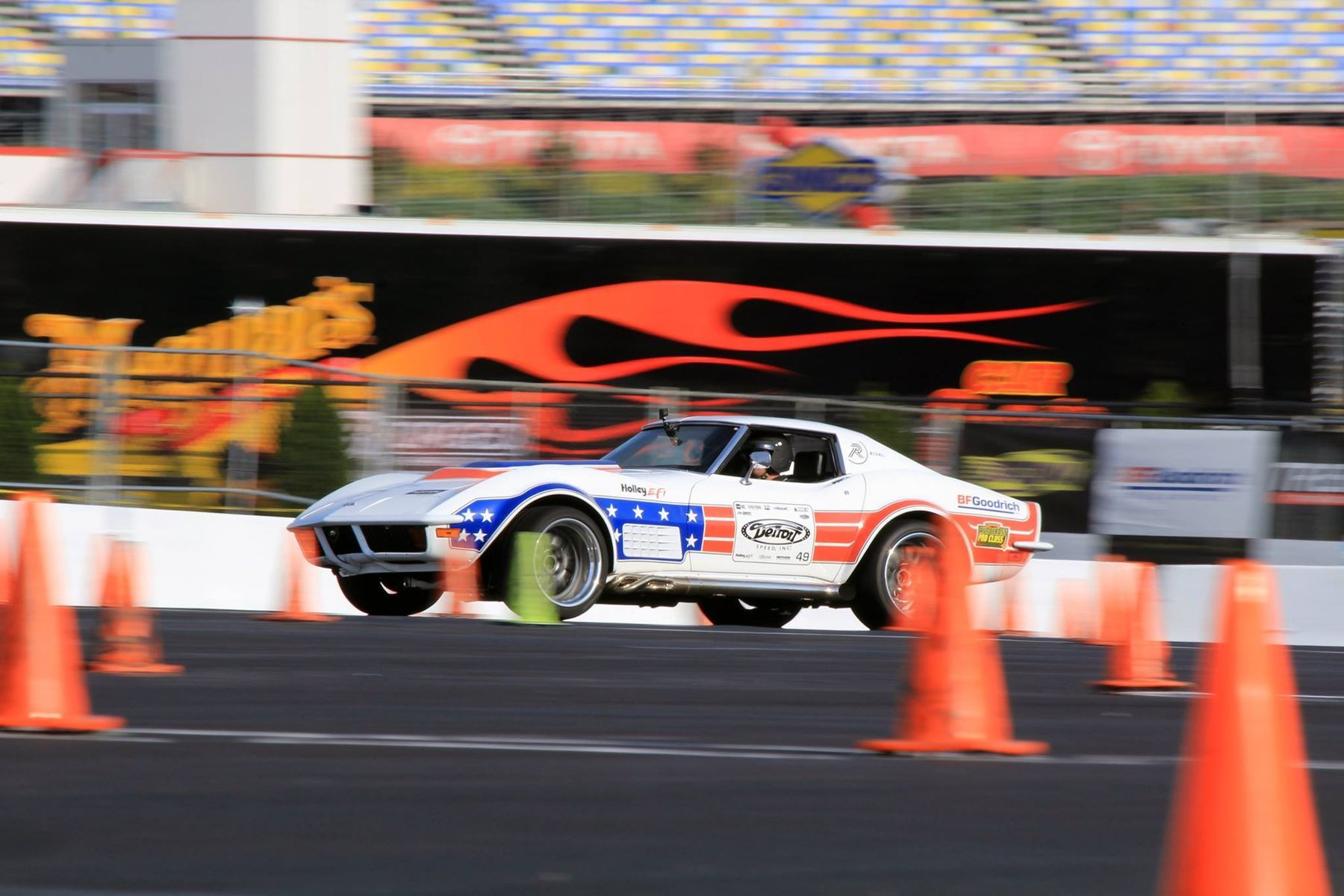 1972 Chevrolet Corvette | Ryan Mathews is Pro Class Autocross Winner at Goodguys Charlotte with Detroit Speed's '72 Corvette on Forgeline GA3 Wheels
