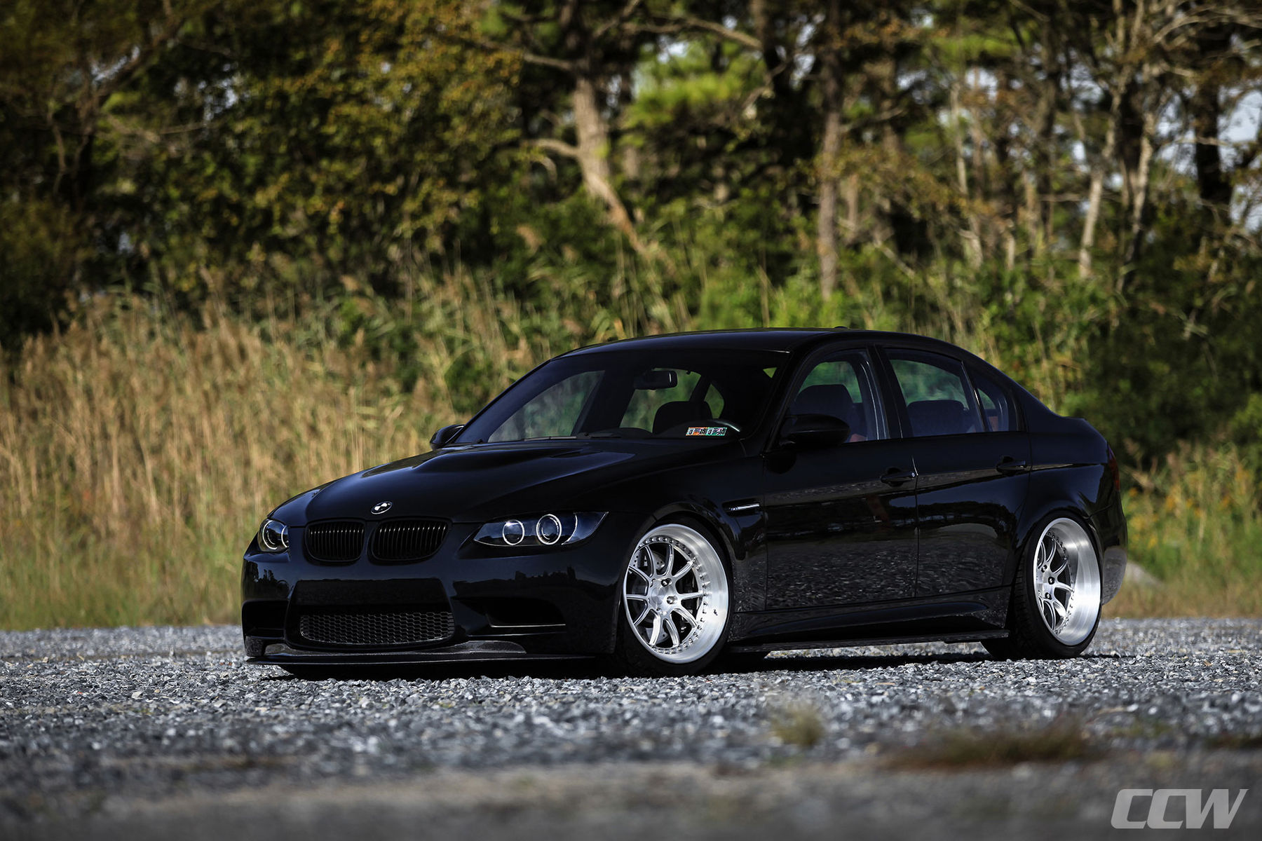 2010 BMW M3 | Black BMW E90 M3 Sedan - CCW HS540 Hybrid 2 Piece Forged Wheels