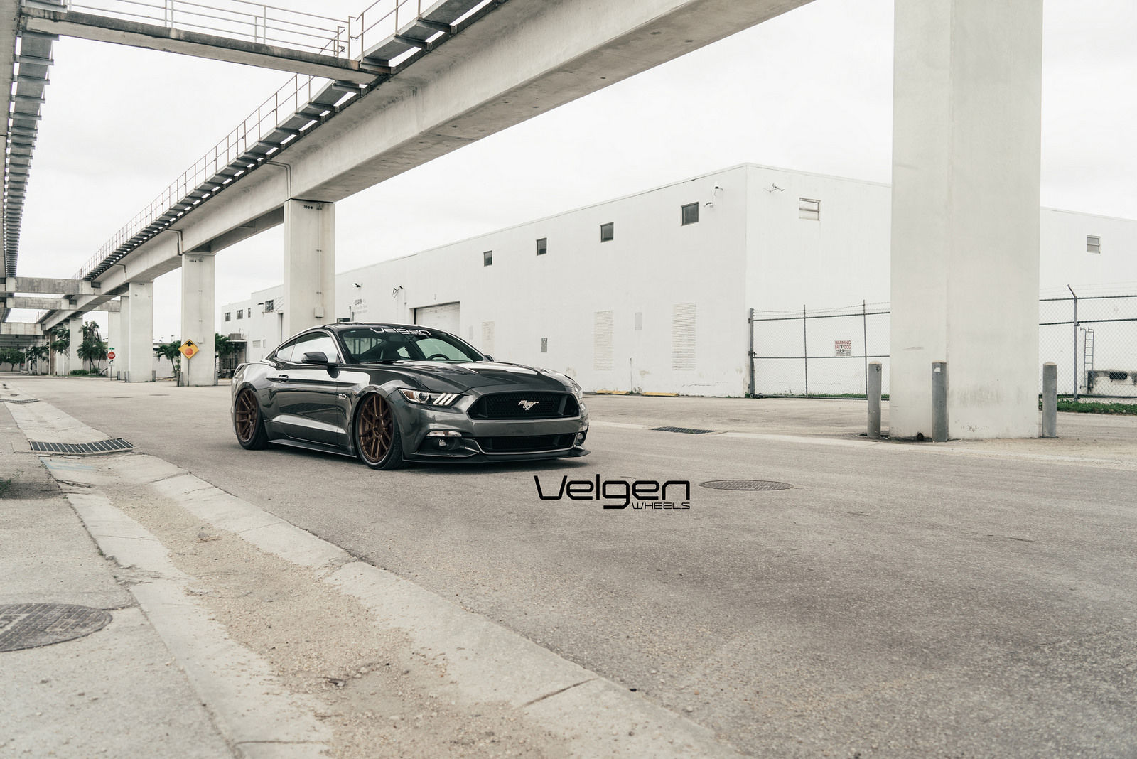2015 Ford Mustang | Bagged S550 on Satin Bronze Velgen Wheels